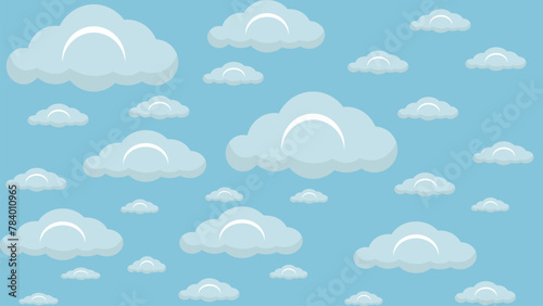 Cartoon clouds set