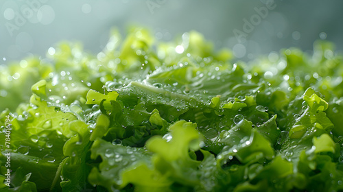 Salad with Fresh Water Drops