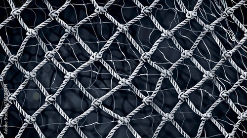 An abstract grid line rope mesh seamless background serves as a vector illustration, suitable for sports like soccer, football, volleyball, tennis nets, or fishing nets