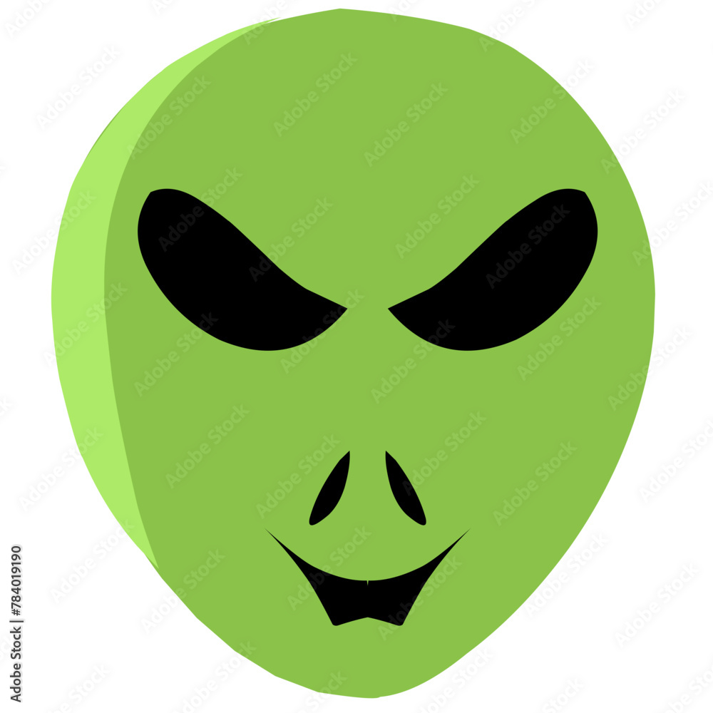 Alien Head Illustration Alien Head Illustration