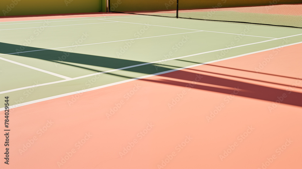 tennis court in a stadium, tennis aesthetics