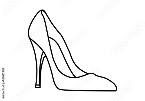 Icono negro de zapatos de tacón 