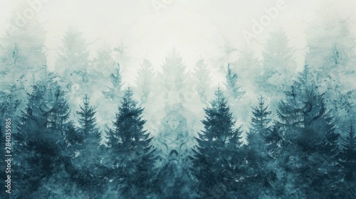 A serene view of trees in a forest. Suitable for nature themes