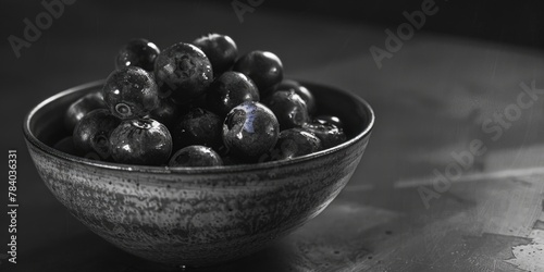 Fresh blueberries in a bowl  perfect for healthy food concept