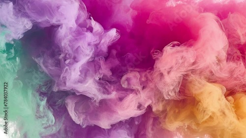 Abstract background, still shot of colorful smoke clouds. animated to move and shift as a backdrop for graphics photo