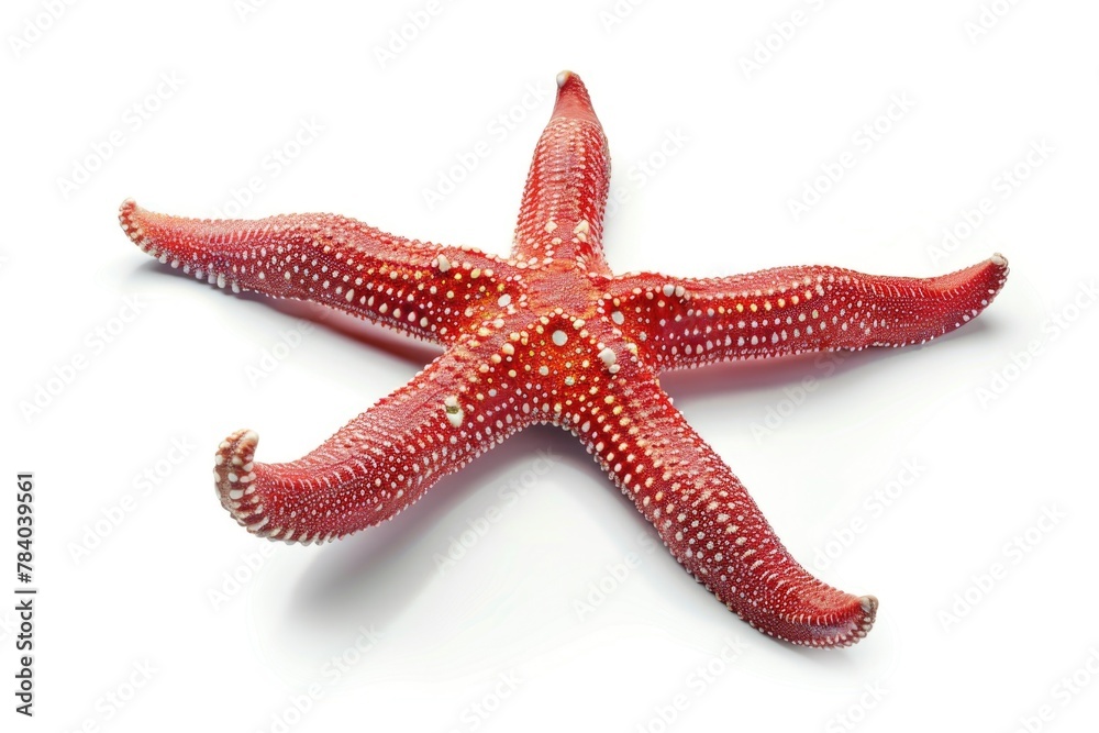 Close up of a starfish on a white surface, perfect for marine-themed designs Close up of a starfish on a white surface, perfect for marine-themed designs