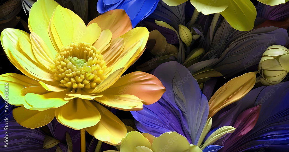 Obraz premium Beautiful elegant delicate flowers concept for post card design