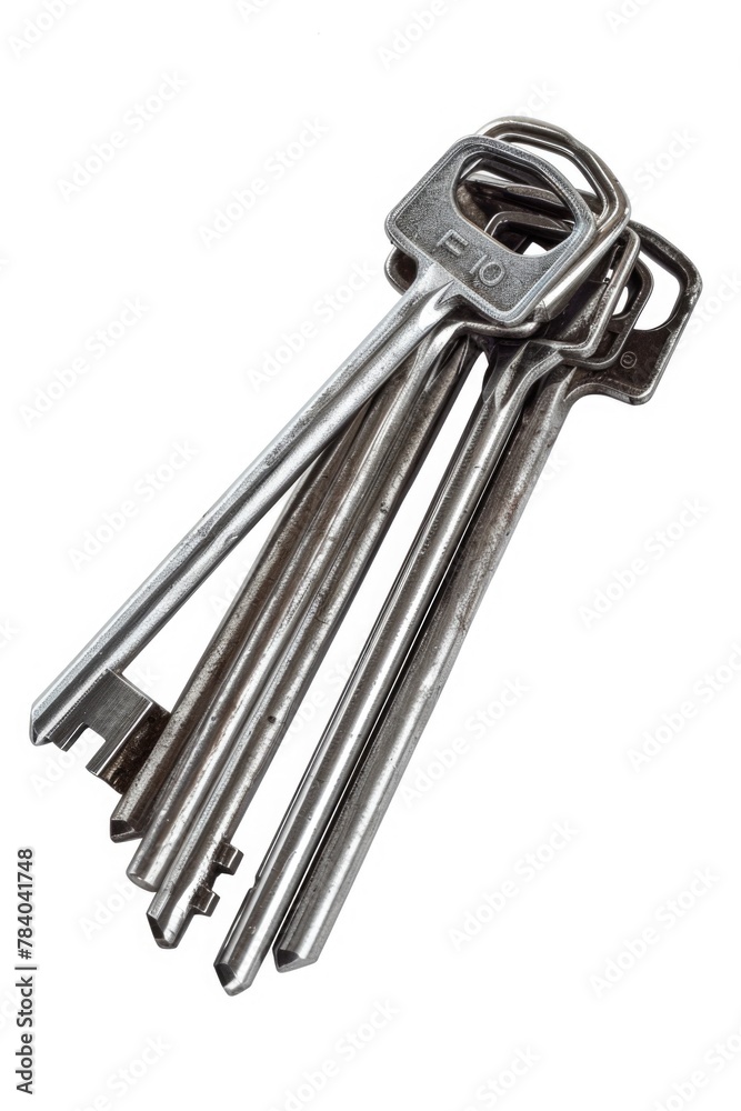 A stack of keys piled on top of each other. Ideal for security or access concept A stack of keys piled on top of each other. Ideal for security or access concept