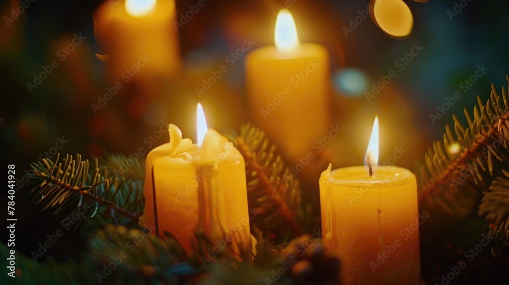 A bunch of candles on a table, suitable for home decor A bunch of candles on a table, suitable for home decor