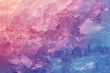Close up of ice on sunrise, pink and blue dreamy nature wallpaper background