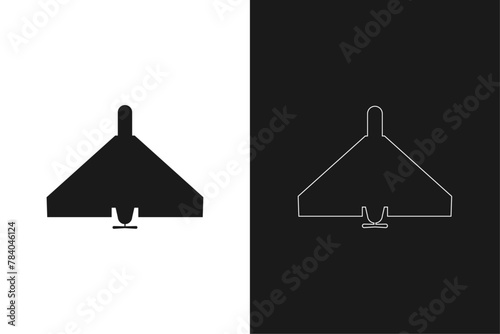 Iranian drones "Shahed", Russian drone "Geranium". Drone icon. Vector
