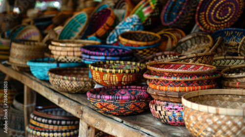 baskets for sale in the market © Matan