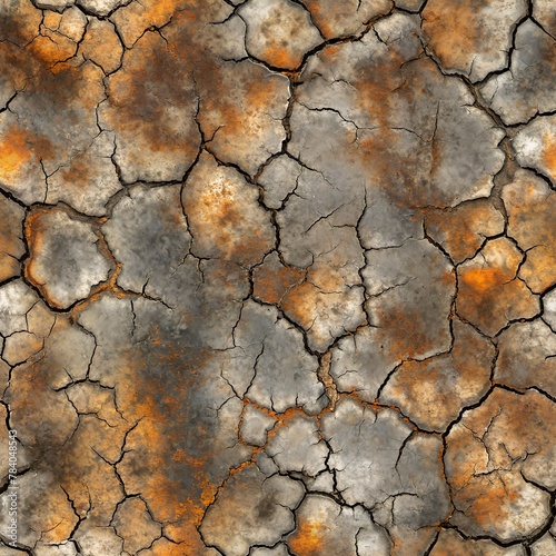 seamless grunge cracked metal wall texture tiles