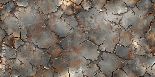 seamless grunge cracked metal wall texture tiles