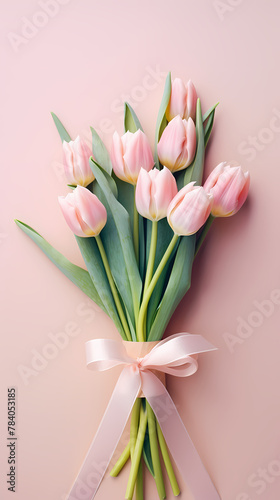 Tulips and gift box