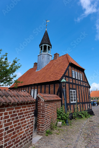 Ebeltoft, Denmark: Back view of the old, historic city hall