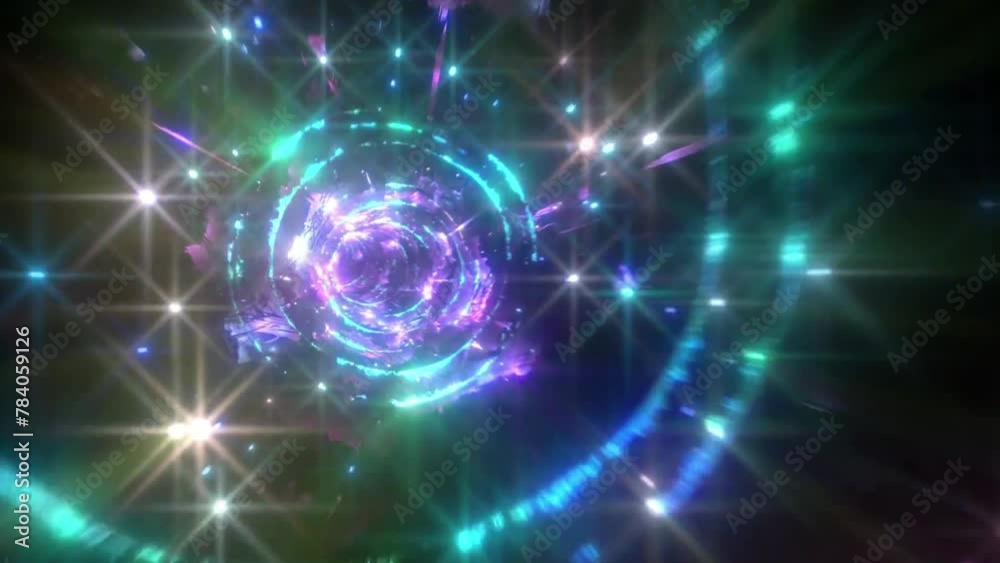 4k Glowing Geometric Space Tunnel Motion Background 4k Glowing Geometric Space Tunnel Motion Background