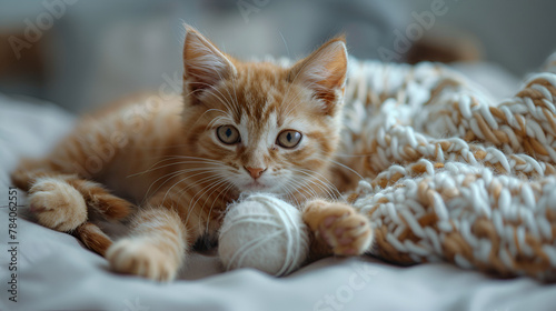 Pet photography of a ginger kitten