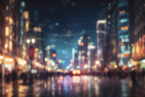 Blurred city night background
