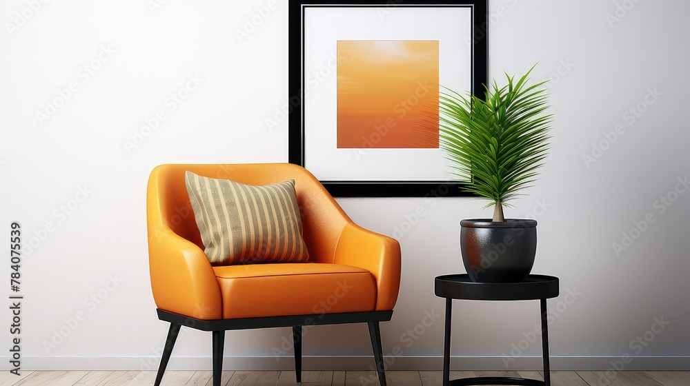 mockup picture frame on wall UHD Wallpaper