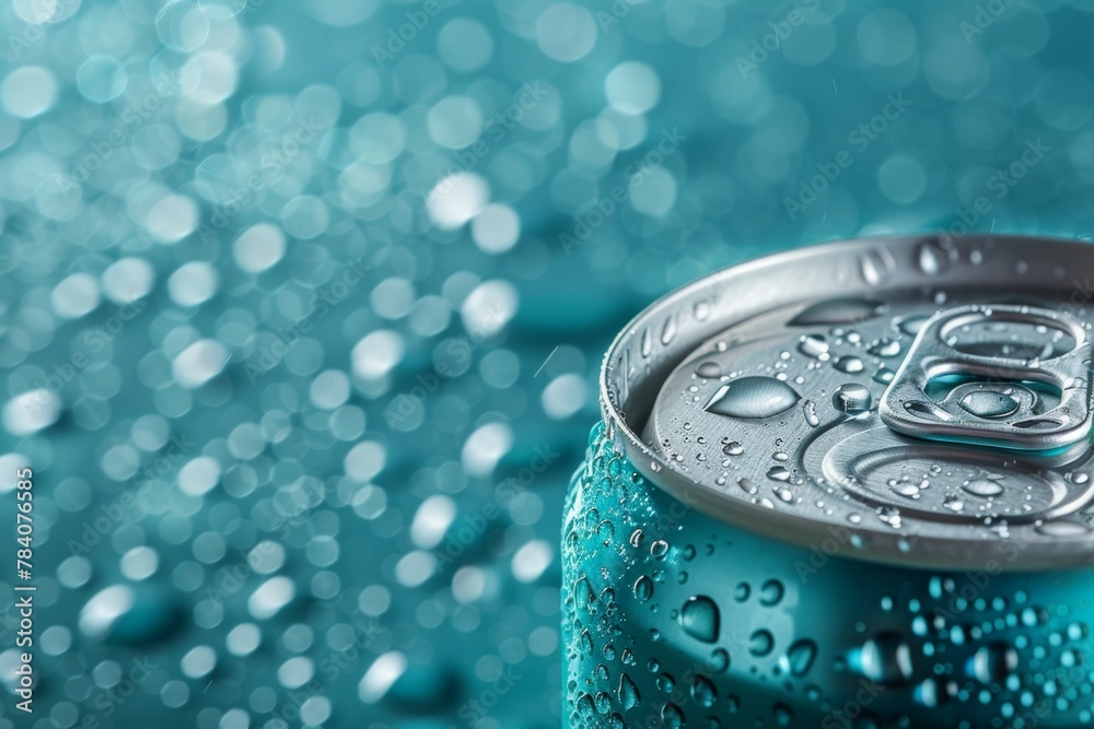 Aluminum can mockup. Background with selective focus and copy space for text Aluminum can mockup. Background with selective focus and copy space for text