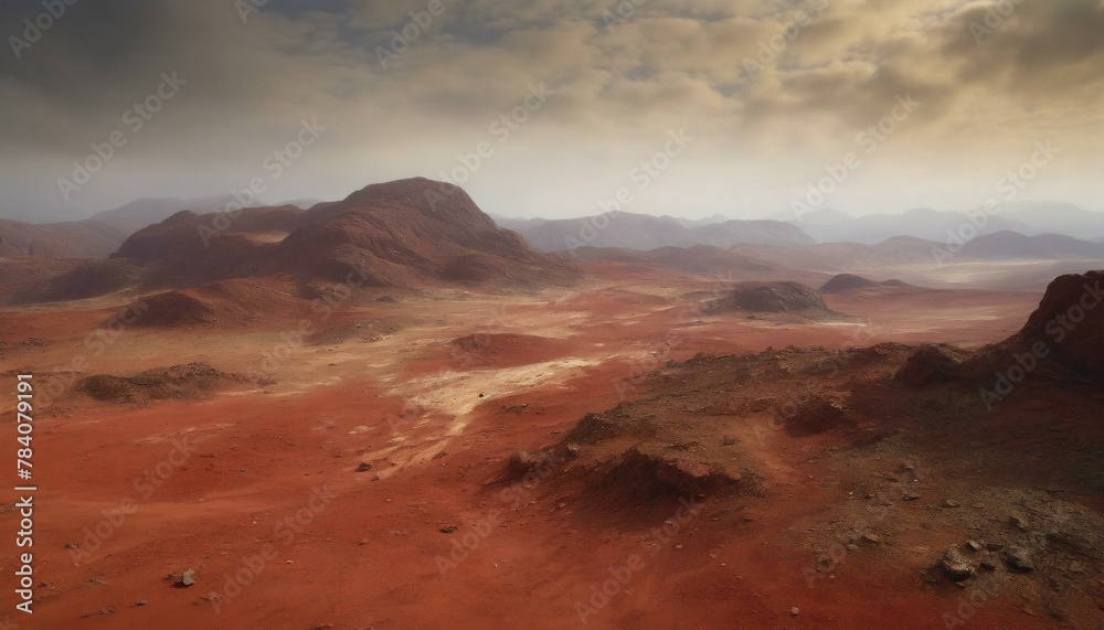 Landscape on Mars. 