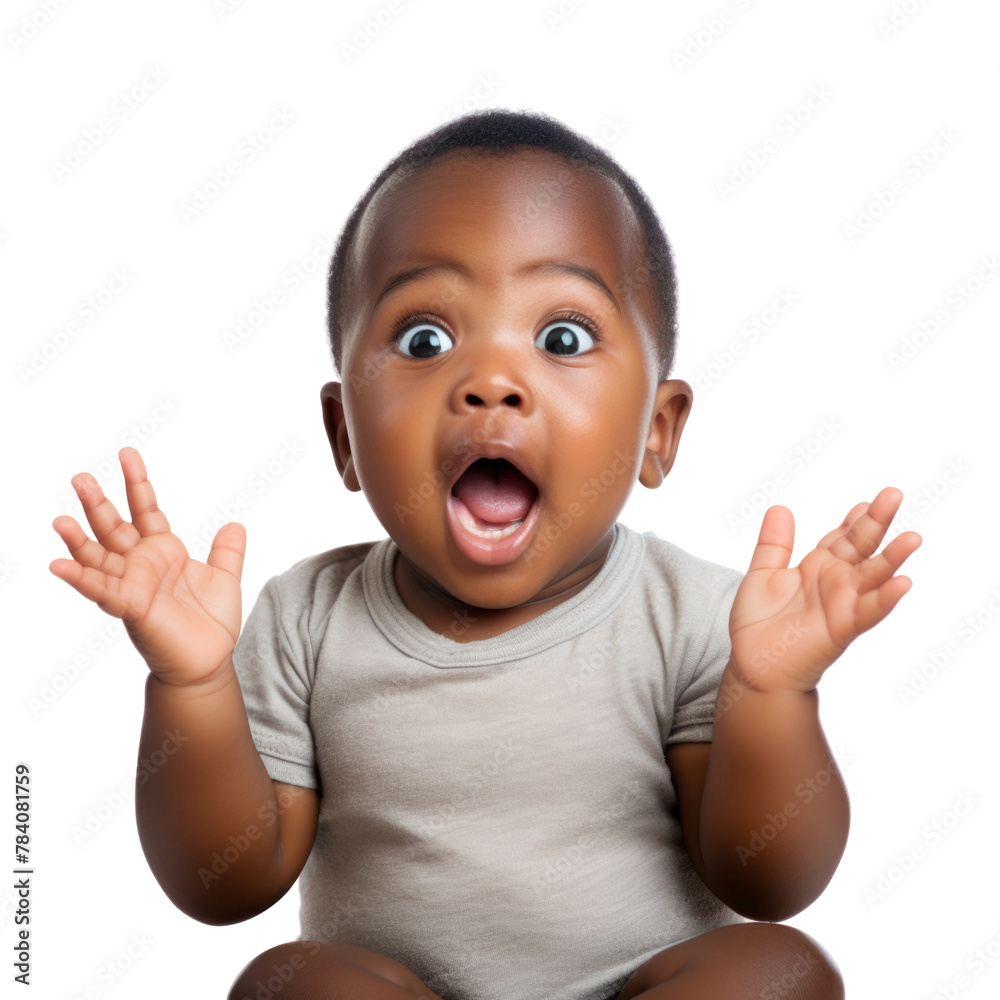 Cute baby has funny emotion and gesture transparent background Cute baby has funny emotion and gesture transparent background