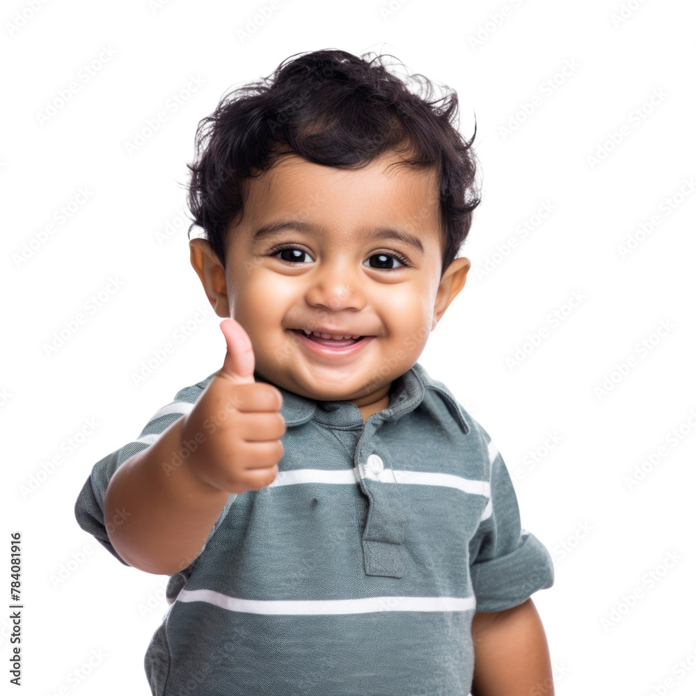 Cute baby has funny emotion and gesture transparent background