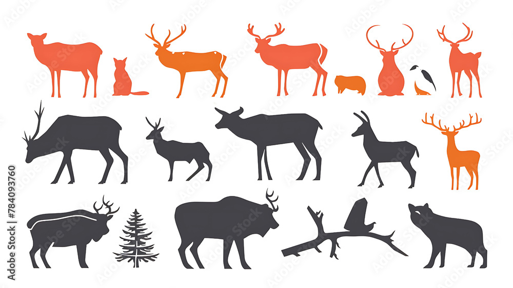 Wildlife Wonders: Vector Animal Illustrations, Nature-Inspired Designs, Transparent Backgrounds for Versatile Usage, PNG Format Included