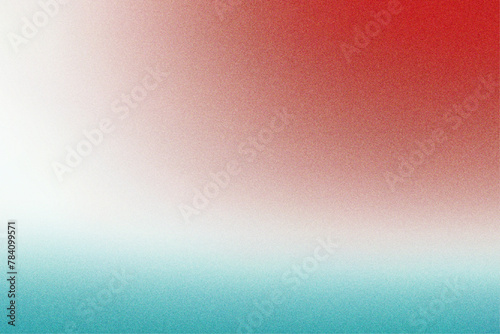 Rustic Grainy Texture Gradient Red White Turquoise Background photo