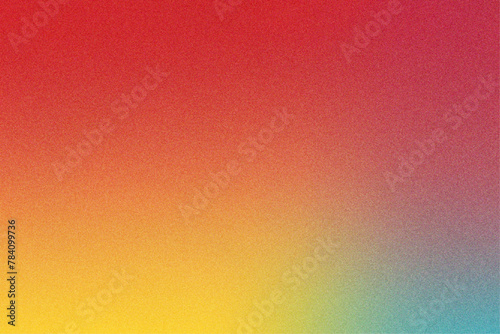Elegant Cyan Red and Yellow Grainy Texture Gradient Background