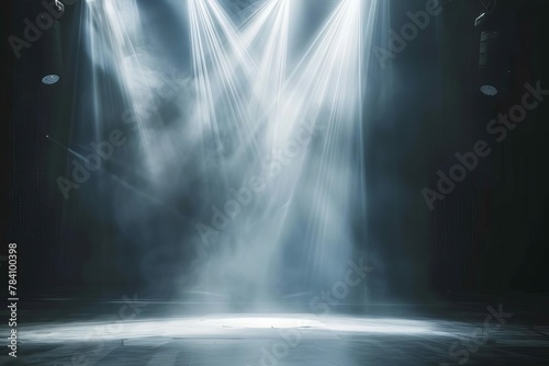 dramatic stage light against white background minimalist concept photo digital ilustration © Lucija