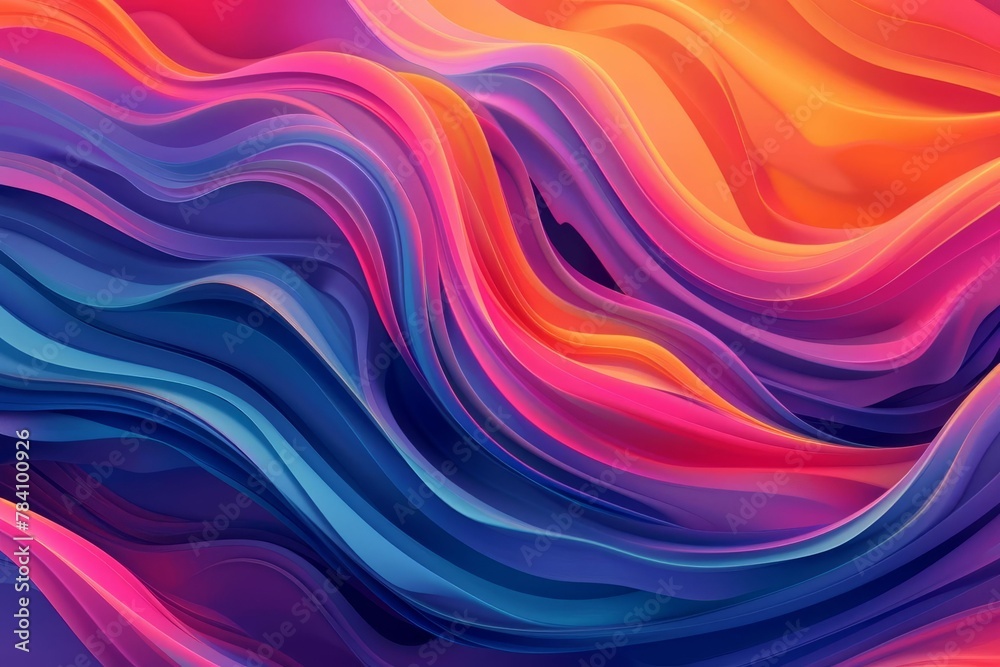dynamic colorful flowing waves vibrant abstract liquid shapes modern gradient background for design projects digital ilustration