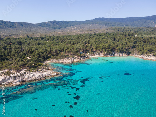 Fototapeta Naklejka Na Ścianę i Meble -  Sithonia coastline near Orange Beach, Chalkidiki, Greece