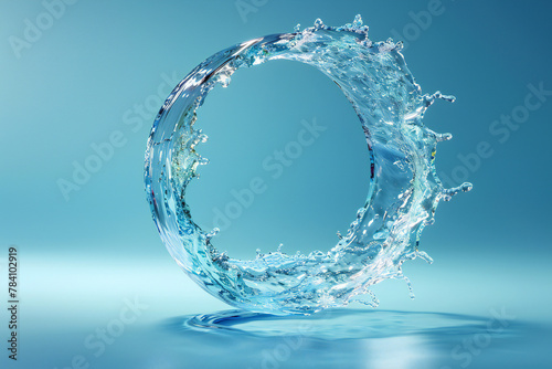 world ocean day background with water on blue backdrop