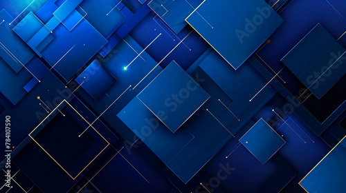 abstract blue technology background with lines and stripes © Aram