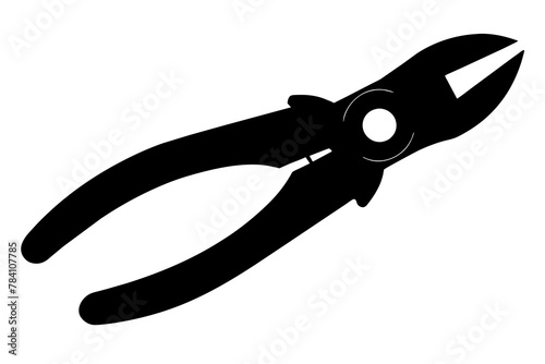 pliers silhouette vector art illustration 