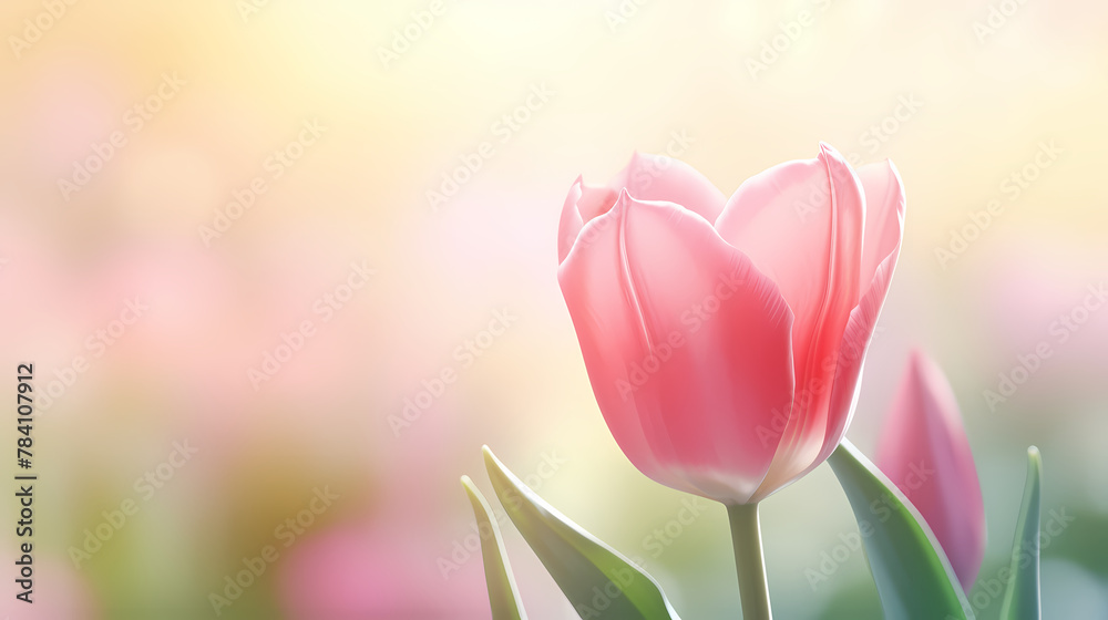 Naklejka premium Beautiful tulip bouquet