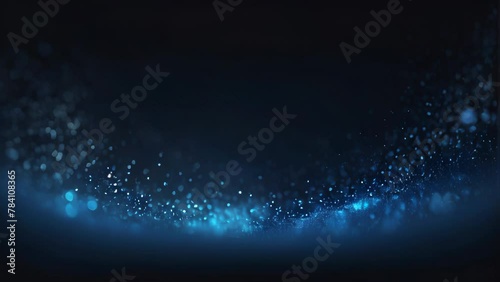 Glittering particles in a mystical blue arc. Generative AI Video. ProRes LT 59.94 FPS is available in 4K 16:9.