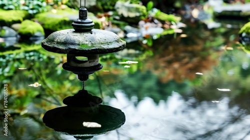 Nature Background  A bird bath sitting in the middle of a pond  surrounded by water  Wellness  Inner Peace  meditation  mindfulness  Relaxation  zen