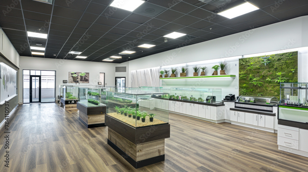 Interior of natural herbal skin care shop Interior of natural herbal skin care shop