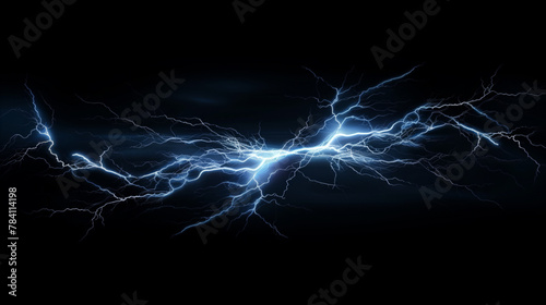 Arcing blue electrical discharge photo