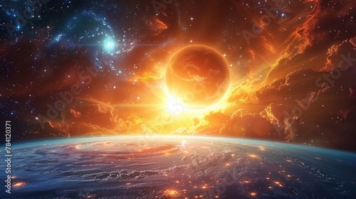 Captivating Cosmic Odyssey A Celestial Masterpiece of Interstellar Luminance and Galactic Splendor