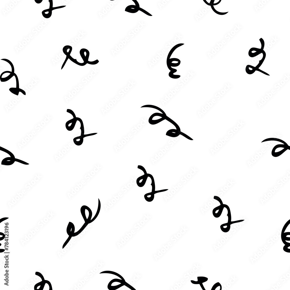 seamless background spiral line, simple vector hand draw sketch doodle
