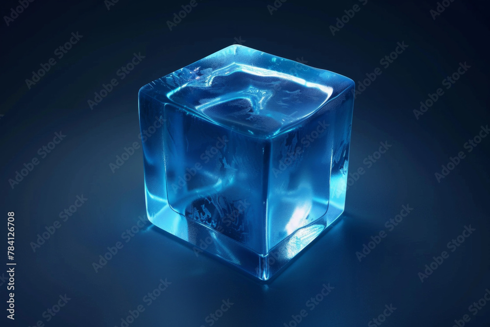 An isolated 3D transparent cuboid An isolated 3D transparent cuboid