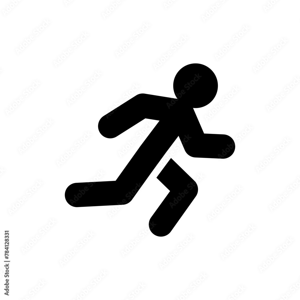 Run icon. Vector running man symbol, illustration. Run icon. Vector running man symbol, illustration.