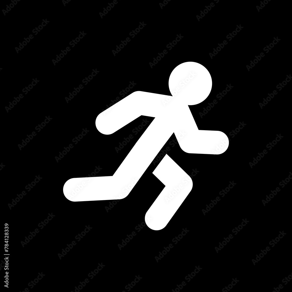 Run icon. Vector running man symbol, illustration. Run icon. Vector running man symbol, illustration.