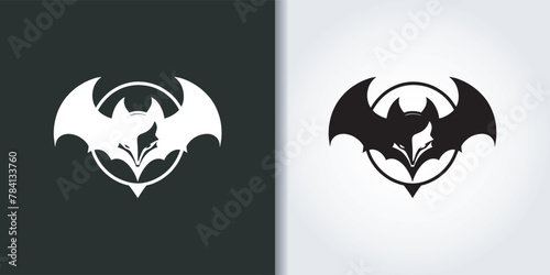 black bat logo set