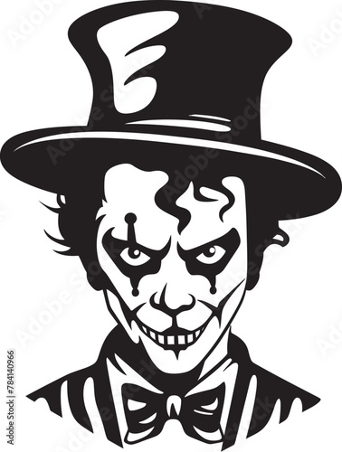 Nightmare Nook Creepy Clown Emblem Haunting Hilarity Sinister Clown Symbol