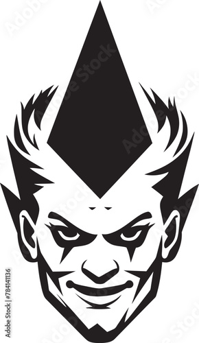 Shadowed Smiles Sinister Clown Vector Icon Phantom Phantasm Eerie Clown Emblem